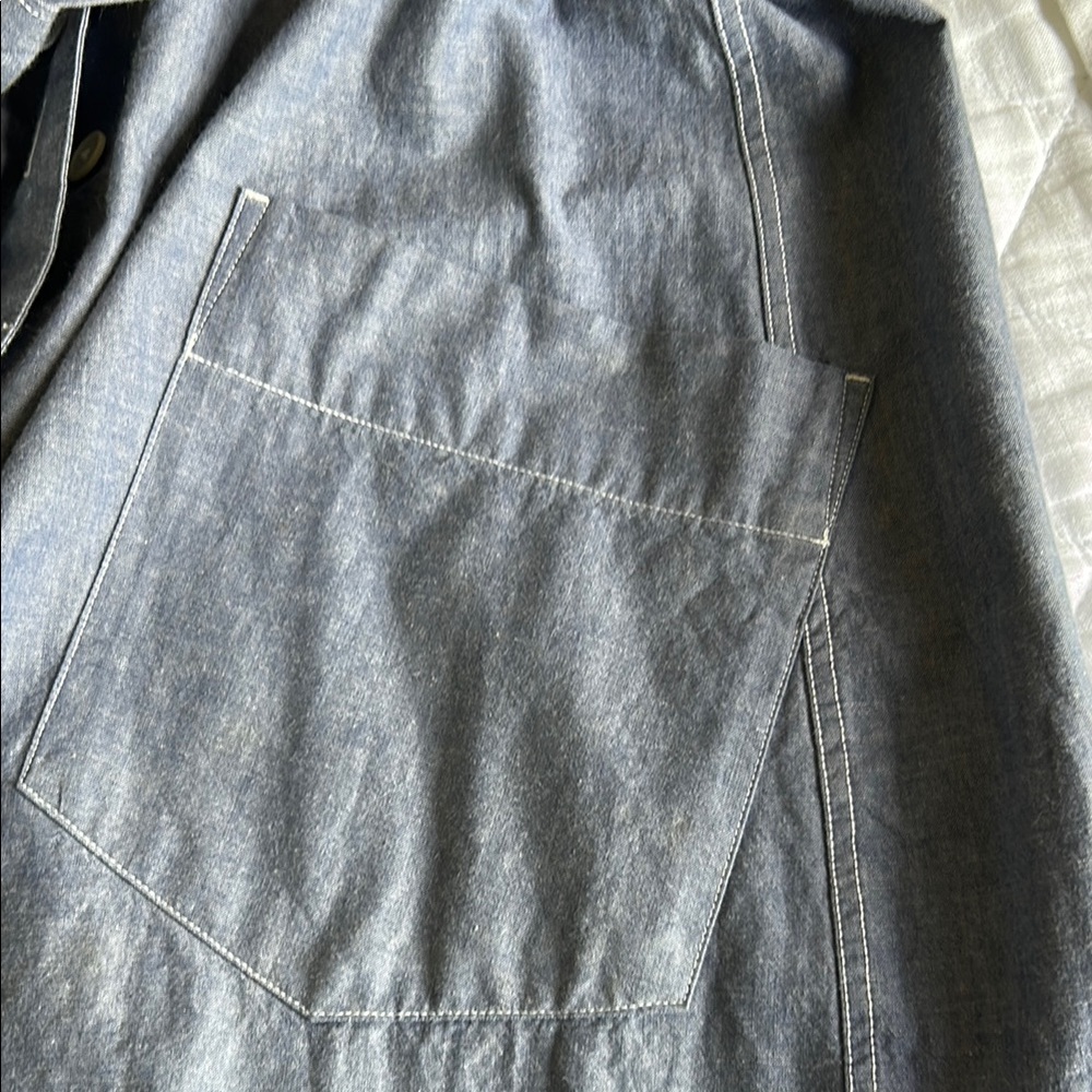 MHL Margaret Howell blue cotton chambray dress size II EUC. - Picture 8 of 11